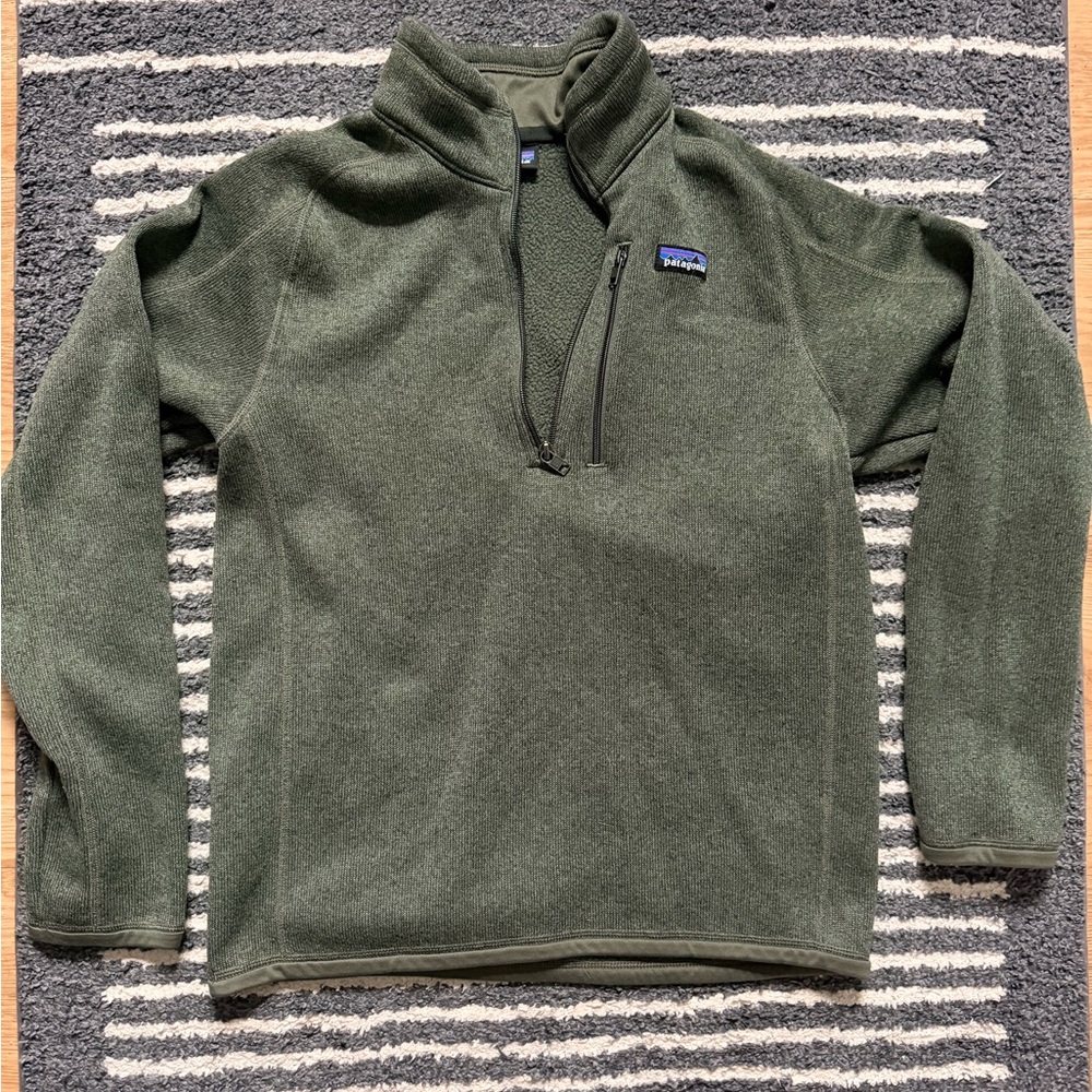Patagonia Women’s Olive Green Half-Zip Fleece Pullover